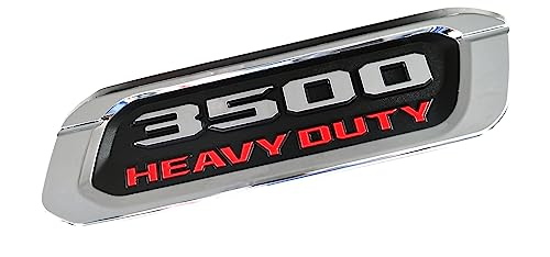Image of 2pack New 3500 Heavy Duty Emblems Left Right Side 3D Badges Black Hood Replacement for 3500 (Chrome)
