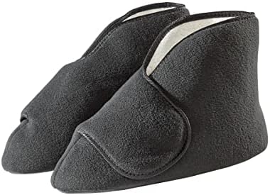 Men’s & Women’s Extra Wide Soft Fleece Diabetic Bootie Slippers for Seniors