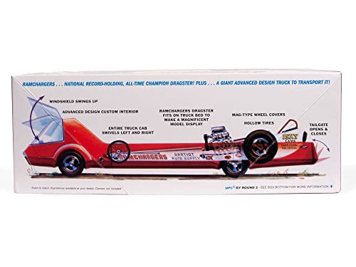 Kit de modelo 1:25 Ramchargers Dragster y Camión Transportador miniatura 2