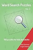 Word Search Puzzles - 100 puzzles for kids and adults: Most Common English Words | Easy to carry | 6x9in | 115 pages | 100 Puzzles and solutions