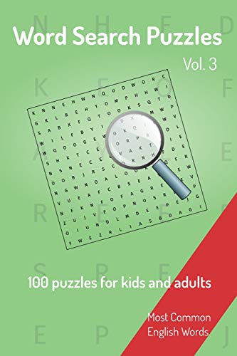 Word Search Puzzles - 100 puzzles for kids and adults: Most Common English Words | Easy to carry | 6x9in | 115 pages | 100 Puzzles and solutions