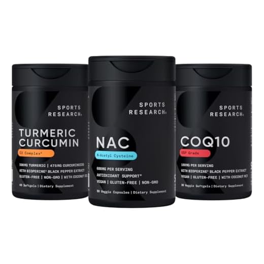 Sports Research® Bundle: NAC with CoQ10 & Turmeric Curcumin