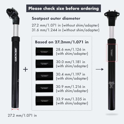 Djc Components SP-SUSPENSION Djc Bike Suspension Seatpost Shock Absorber Damper Post 27.2 30.9 31.6 Mm thumb #3