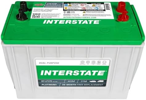 Interstate Batteries Marine/RV Battery 12V 100Ah 925CCA (31M-AGM)...