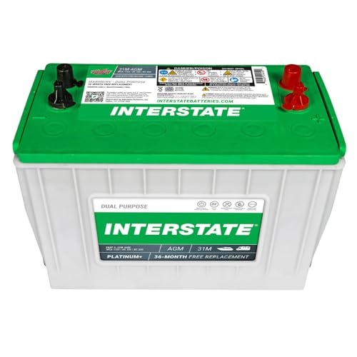 Interstate Batteries Marine/RV Battery 12V 100Ah 925CCA (31M-AGM)...