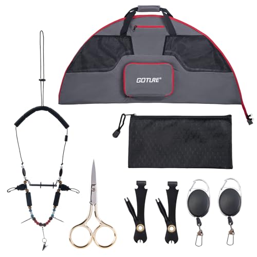 Goture Wader Bag for Fishing & Hunting 40 Diameter Foldable Change Mat & Storage Bag Heavy Duty 9*6D Oxford with Breathable Mesh for Waders & Boots Included Fly Fishing Lanyard Nippers Scissors