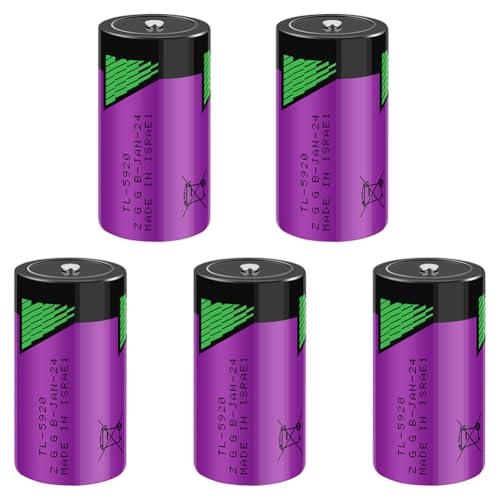 (Pack of 5) 3.6V TL-5920 Size C 8500mAh Lithium Non-Rechargeable Battery for Tadiran iXtra Series (TL-2200) TL-5920/S Battery (ER26500 / LS26500)