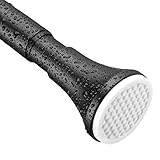 ZipGlo Black Shower Curtain Rod 54-90inch Spring Tension Rod No Drilling Shower Curtain Rod Tension