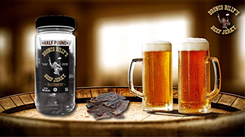 Bronco Billy's Beef Jerky Old Country Half Pound Jar #TOP1