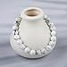 LPBeads Handmade Natural Gemstone Stretch Elastic 8mm White Howlite Bracelet Healing Crystal Round Stone Beads Jewelry Gifts for Women Men