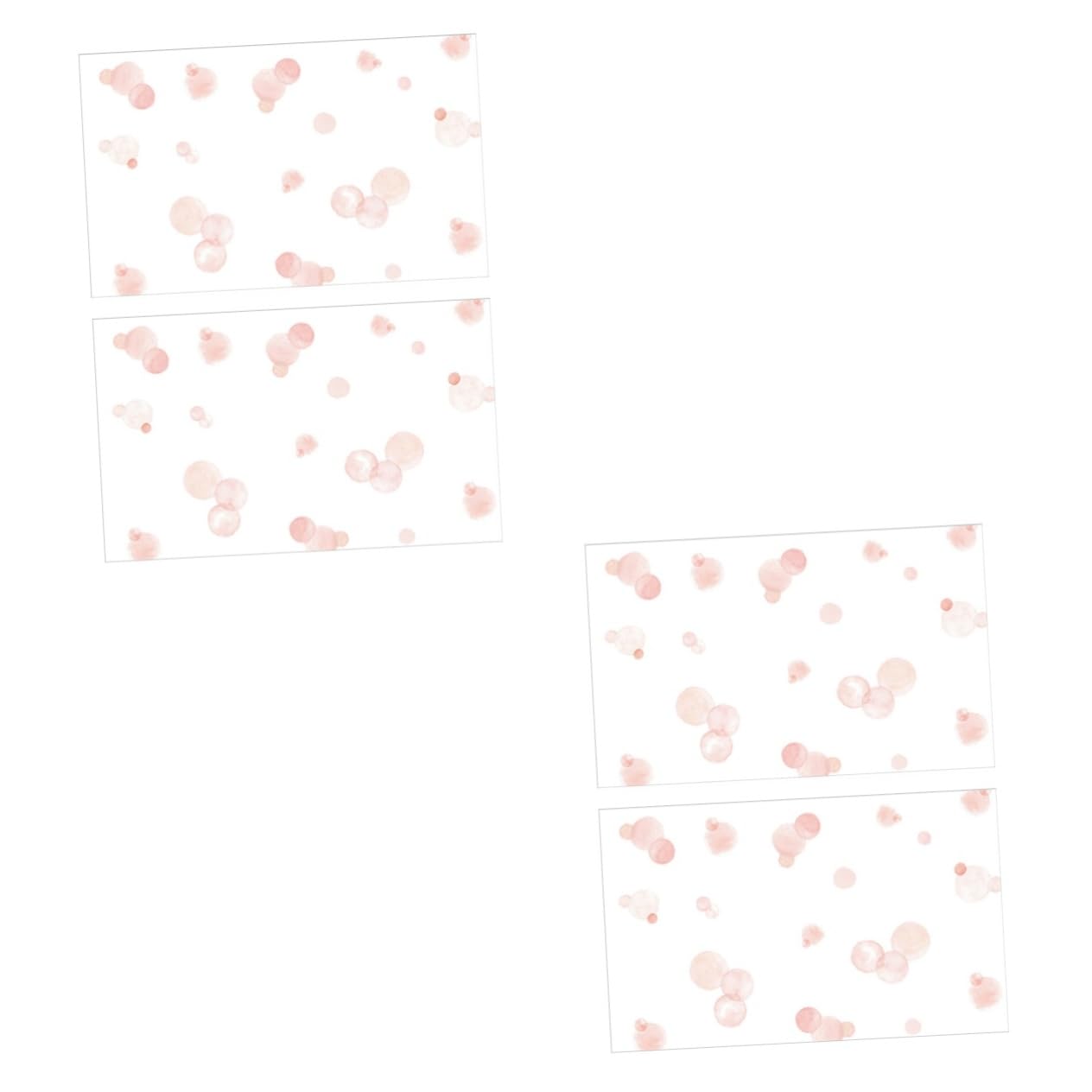 Décorations aquarelle à motif de pois roses stickers muraux haut de gamme