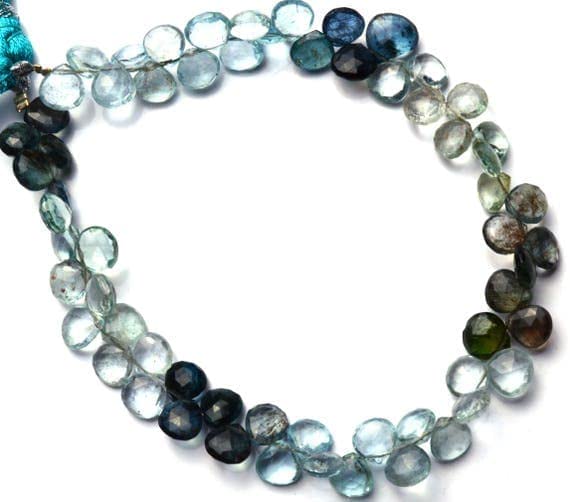 Aigue-marine mousse facettée cœur 6.5mm pour sublimer vos bijoux ternes sans éclat