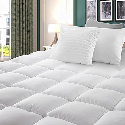 Mattress Topper Twin, Bedspick Pillow Top Mattress Pad Washable, Extra Thick Quilted Single Bed Toppers, 18 Inch Fitted Deep Pocket, Soft Plush And Fluffy Down Alternative Fill #TOP7