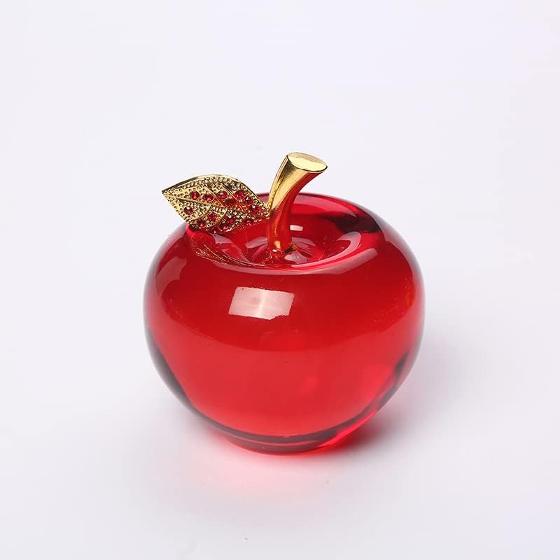 Crystal Ornament Red Fruits Glass Fruit Figurine Handmade Art Gift for Christmas Birthday Ornament