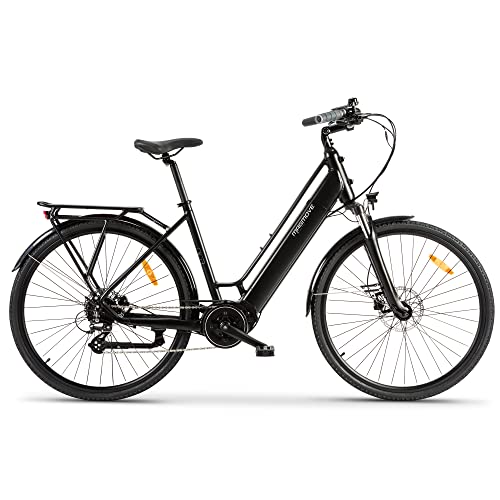 Vélo Electrique Vélo à Assistance Electrique 250W 28 Pouce de Central Moteur, Freins à Double Disque Hydraulique, Shimano 8 Vitesses, Batterie 36V/13Ah pour Adulte Homme Femme (Femme) Cover