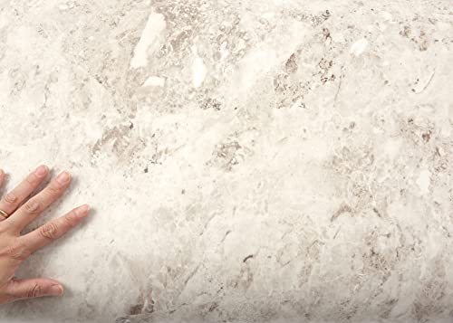 Roserosa Peel And Stick Pvc Marble Self-Adhesive Wallpaper Covering Counter Top Shelf Liner Matte Oman (Pms4138 : 2.00 Feet X 6.56 Feet) #TOP2