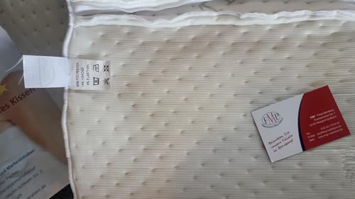 FMP Matratzenmanufaktur Orthopädisches Nackenstützkissen viscoelastisches Kissen, Visco Kopfkissen, Kissen, Nackenkissen 11 cm hoch, Memory-Schaum, Viscoschaum, Schlafen ,weiß