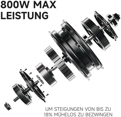 Bild 2 - Segway-Ninebot E3 D E-Scooter für Pendler mit Straßenzulassung, 45km Reichweite (37km bei 20km/h), 800W Motor, faltbar & leicht (17,5kg), Federung vorne & hinten, 10-Zoll Reifen, IPX5