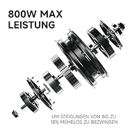 Segway-Ninebot E3 D E-Scooter für Pendler mit Straßenzulassung, 45km Reichweite (37km bei 20km/h), 800W Motor, faltbar & leicht (17,5kg), Federung vorne & hinten, 10-Zoll Reifen, IPX5 – Ansicht 3