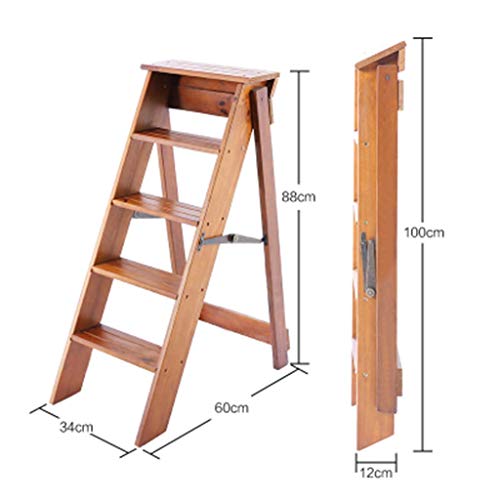 Taburete de escalera multifuncional de madera maciza alta densidad DASHADAO 4