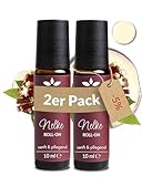 Heldengrün® BIO Roll-On Nelke [100% NATURREIN] Zahnen Baby - Dermatologisch getestet - Roll On Zähne mit Nelke, Jojoba- & Mandelöl - 2-in-1: Duft & Pflege - 2 x 10 ml