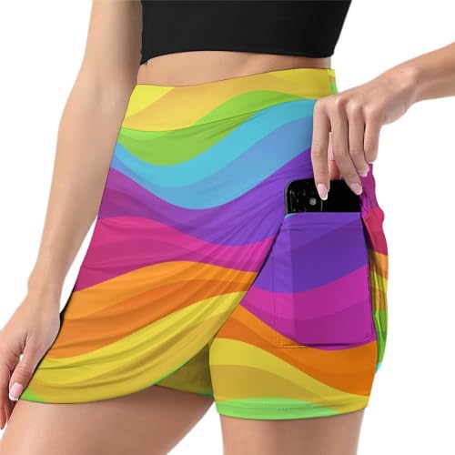Jupe short de sport avec poche pour éviter les frottements femme
