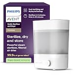 Philips Avent Premium Baby Bottle Steriliser and Dryer, Removes 99.9% of Bacteria, Chemical Free, Capacity 6 Bottles/Teats/Accessories, Model SCF293/01