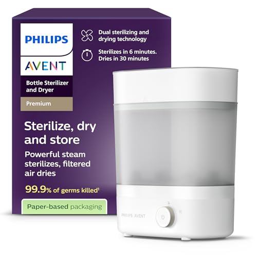 Philips AVENT Babyfläschchen-Sterilisator und -Trockner Premium...