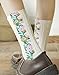 ENFGDT 5 Pairs Vintage Embroidered Floral Socks,Saturatione Vintage Patterned Ankle Fashion Floral Sock Cotton Breathable (Mix)