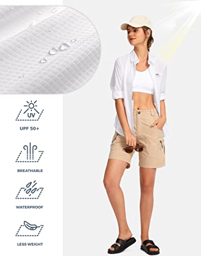 Womens Sun Protection Fishing Shirt with Zipper Pockets Lightweight SPF Long Sleeve Shirts for Hiking Safari3