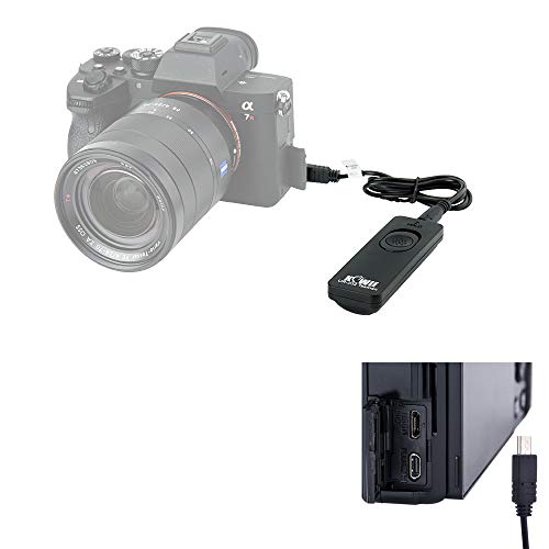 Image of Kiwifotos Remote Control Shutter Release Cord for Sony A6000 A6100 A5100 A6600 A6500 A6400 A6300 A7 A7II A7III A7R A7RII A7RIII A7RIV A7S A7SII A9 RX100 VII VI RX100 VA V III RX10 III RX10 IV and More
