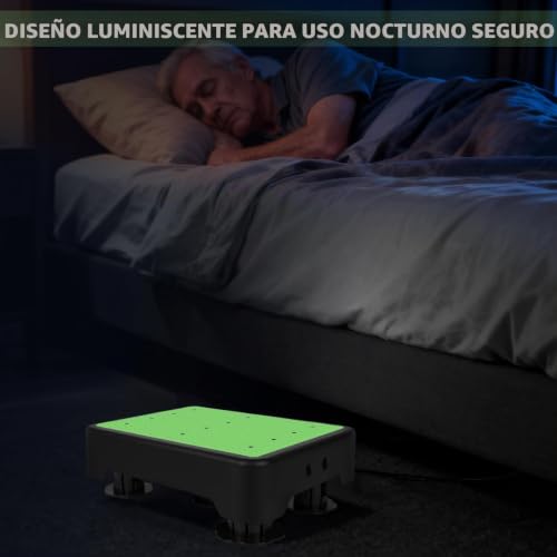Miniatura 3 de Aukimo Taburete Antideslizante Ajustable, Escalón Con 3 Niveles De Altura, Capacidad 250 Kg, Ligero Y Portátil Para Adultos Y Ancianos, Ideal Para Hogar Y Exteriores