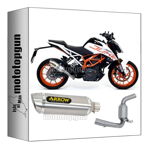 Pot echappement Arrow pour KTM Duke 390 de 2017 a 2020 avec embout en acier