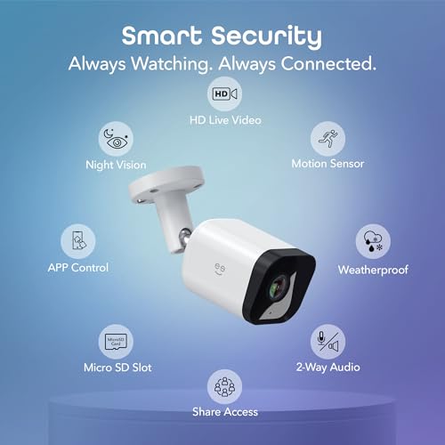 Geeni Hawk 3 1080P Outdoor Security Camera – 1-Pack Weatherproof Outdoor Cameras for Home Security Motion & Sound Detection and Night Vision, Supports Alexa & Google by Geeni - Image 2