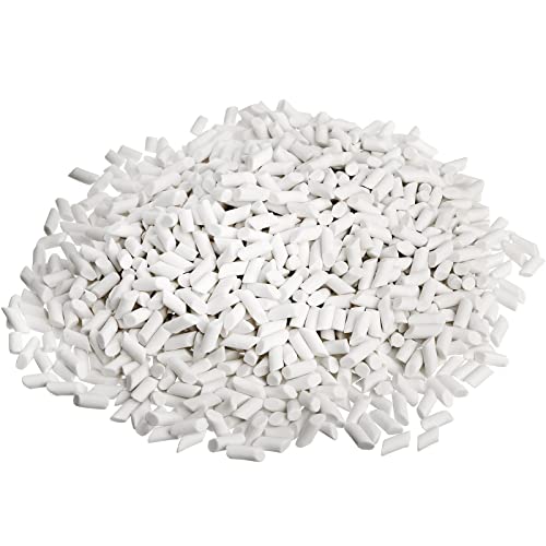hiceeden 8 pounds rock tumbling filler media 1534 x 2534 reusable cylinder ceramic pellets non-abrasive for rock tumbler stone polisher