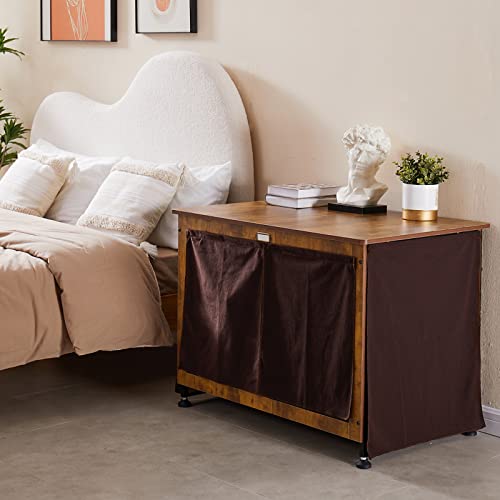 Copaw Dog Crate Furniture - 38 Inch Wooden Wire Pet Kennels With Double Doors Cushion And Adjustable Feet Indoor Pet House End Table Furniture Style Dog Crate For Small Medium And Large Breeds Dogs #TOP1