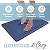 MICRODRY Quick Drying Memory Foam Framed Bath Mat with GripTex Skid-Resistant Base, 17x24, Blue