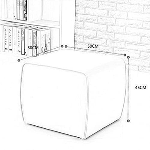 Tabouret de coiffeuse pouf moderne rouge grand carré