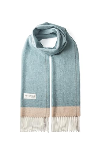 [Kukkanen] 5色 極上カシミヤ 100％ マフラー メンズ レディース 男女兼用 薄手 軽量 暖か 内モンゴル産 水波紋 上品な光沢 北欧デザイン プレゼント 贈り物