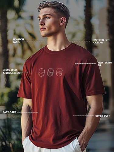 Image of Nobero Men's Regular Graphic Printed T-Shirt for Men | Soft Cotton | Classic Fit | Printed Casual Tshirt for Men