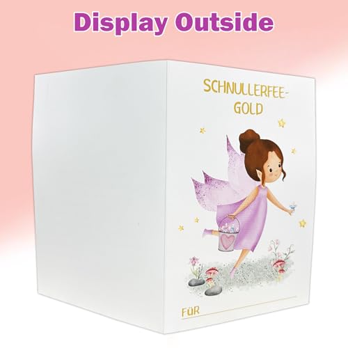 Schnullerfee Geschenk Set, Schnullerfee Brief + Schnullerfrei Urkunde + Schnullerfee Aufkleber + Schnullerfee Münze, Schnullerfee Geschenk Andenken Schnuller Abschiedsgeschenk, Geschenke für Mädchen