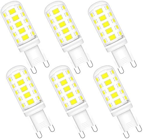 Huoqilin G9 Led Dimmable Bulbs,Cool White 6000K,3W,270Lm,30W Halogen Light Bulbs Equivalent,Energy Saving,Pack of 6