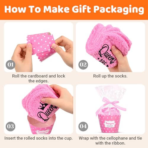 HAPPYPOP Birthday Gifts Ideas Socks for Women - August September October Birthday Presents4