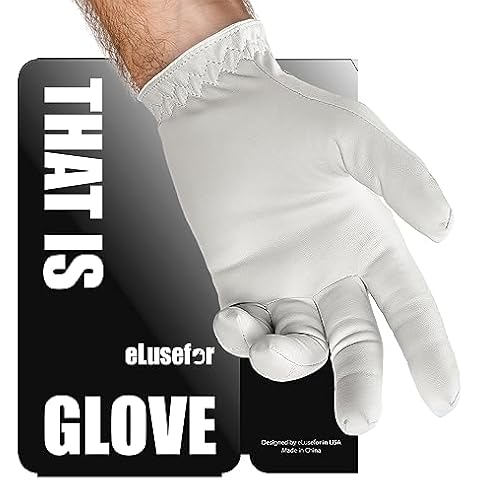 eLusefor Golf Glove PrecisionPro Master Left Hand Golf Gloves Men Women, All Weather Grip Resilient Breathable Design, Leather Cover