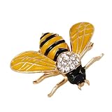 Mignon Émail Abeille Broches Pour Femmes Hommes Mouche Insecte Broche Broches Écharpe Robe Épinglette Costume Décorations Bijoux-Or-Couleur