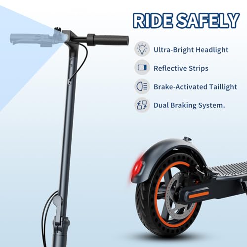 Electric Scooter – 350W Motor, Up to 19-21MPH / 18-21 Miles