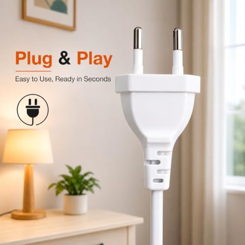 Image of XERGY 24W Modern Minimalism Floor Lamp | Adjustable Neck Design | Stable Heavy Base | E27 Bulb Socket- for Corner, Living Room, Bedroom, Study & Office - White /Gold (Height-150cm, Bulb Not Included)