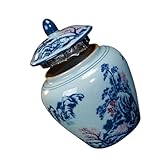 Bocal de conservation : le couvercle du bocal à thé assure une bonne étanchéité, préservant ainsi les arômes et le parfum du thé. bocal en céramique