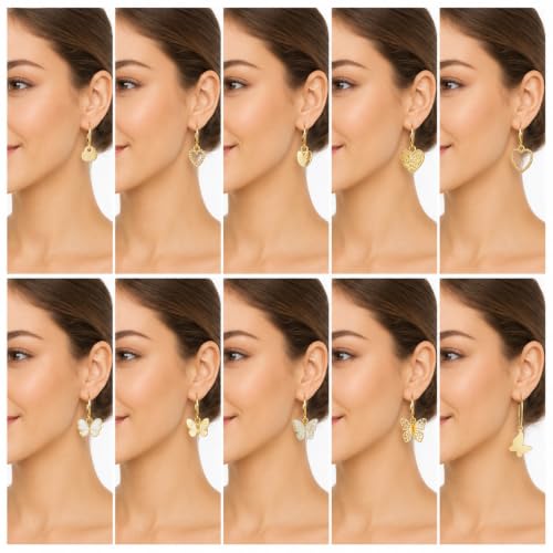 Image of Shining Diva Fashion Combo Set Stylish Drop Earrings for Women and Girls