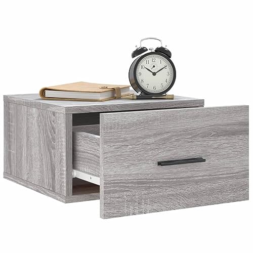 Table de chevet murale grise Sonoma pour optimiser petits espaces